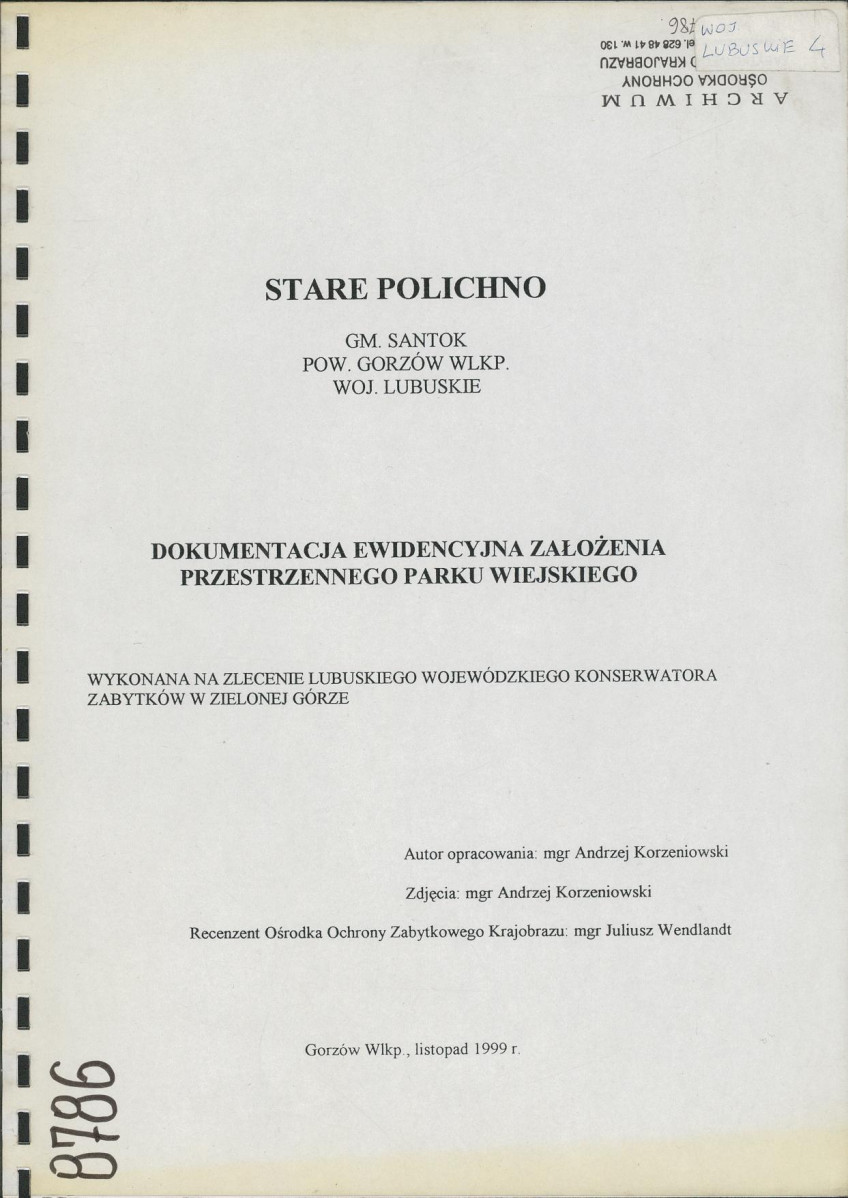 Ewidencja parkowa, skan nr 1
