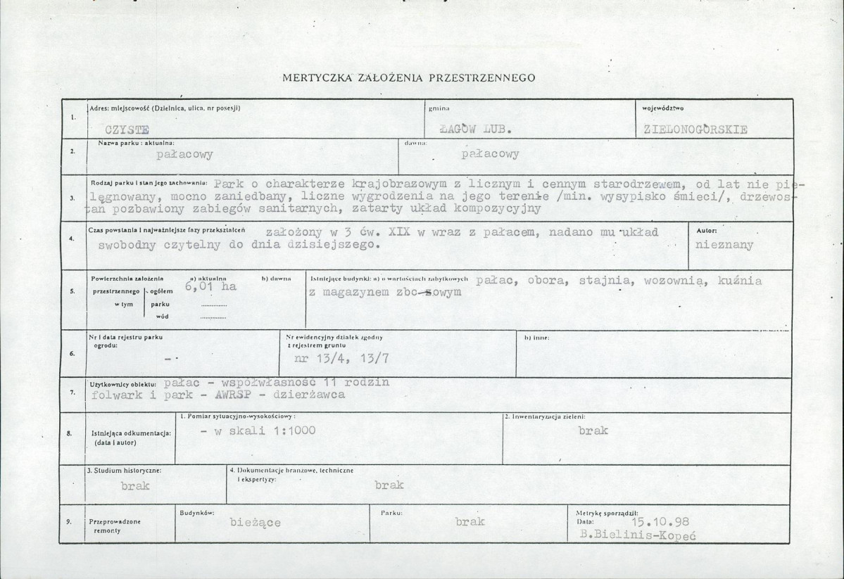 EP - Ewidencja parkowa, skan nr 5