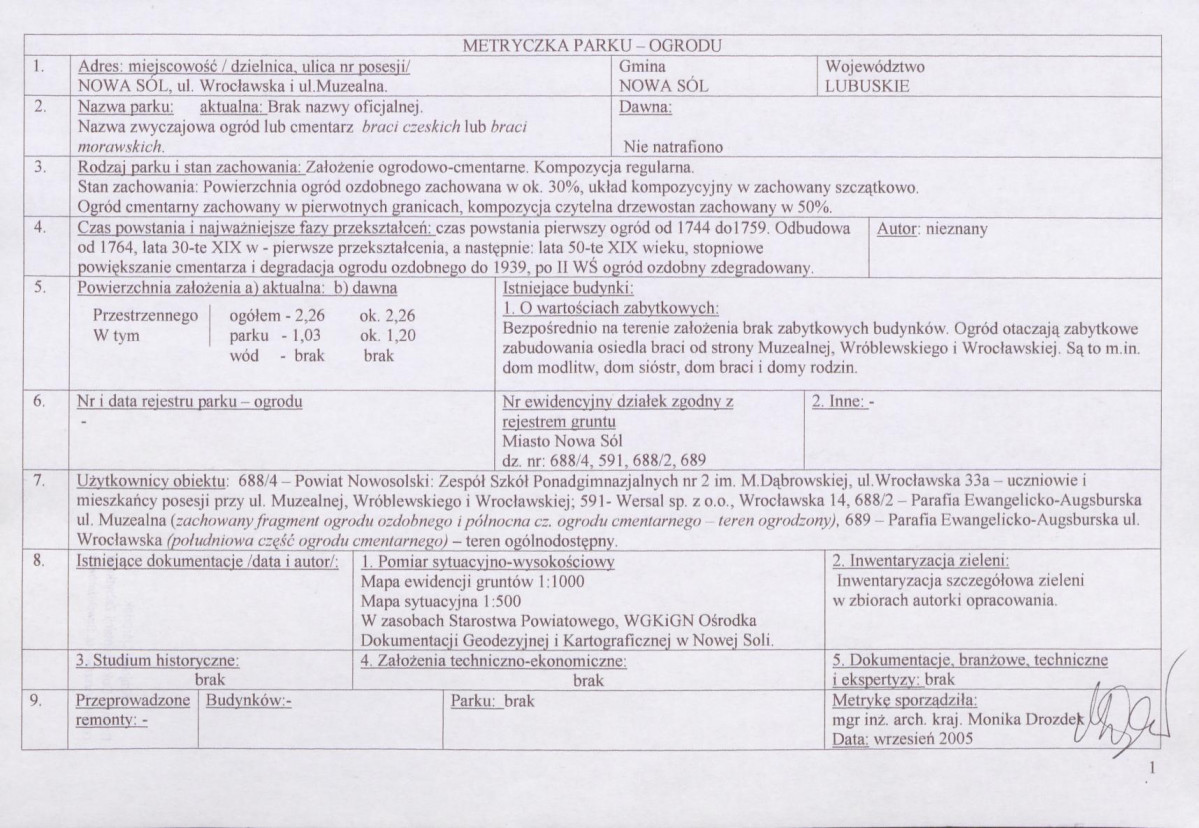 EP - Ewidencja parkowa, skan nr 3