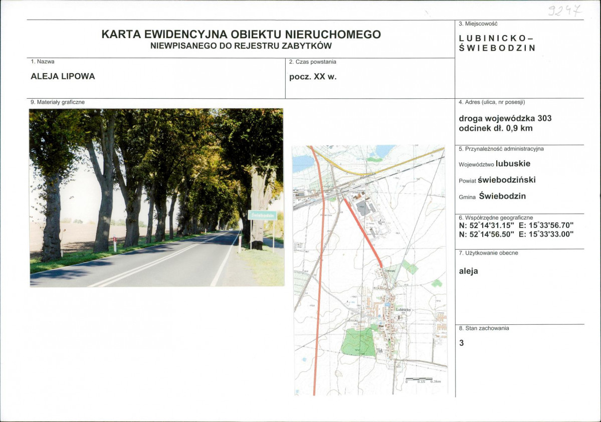 Karta obiektu niewpisanego do rejestru, skan nr 1