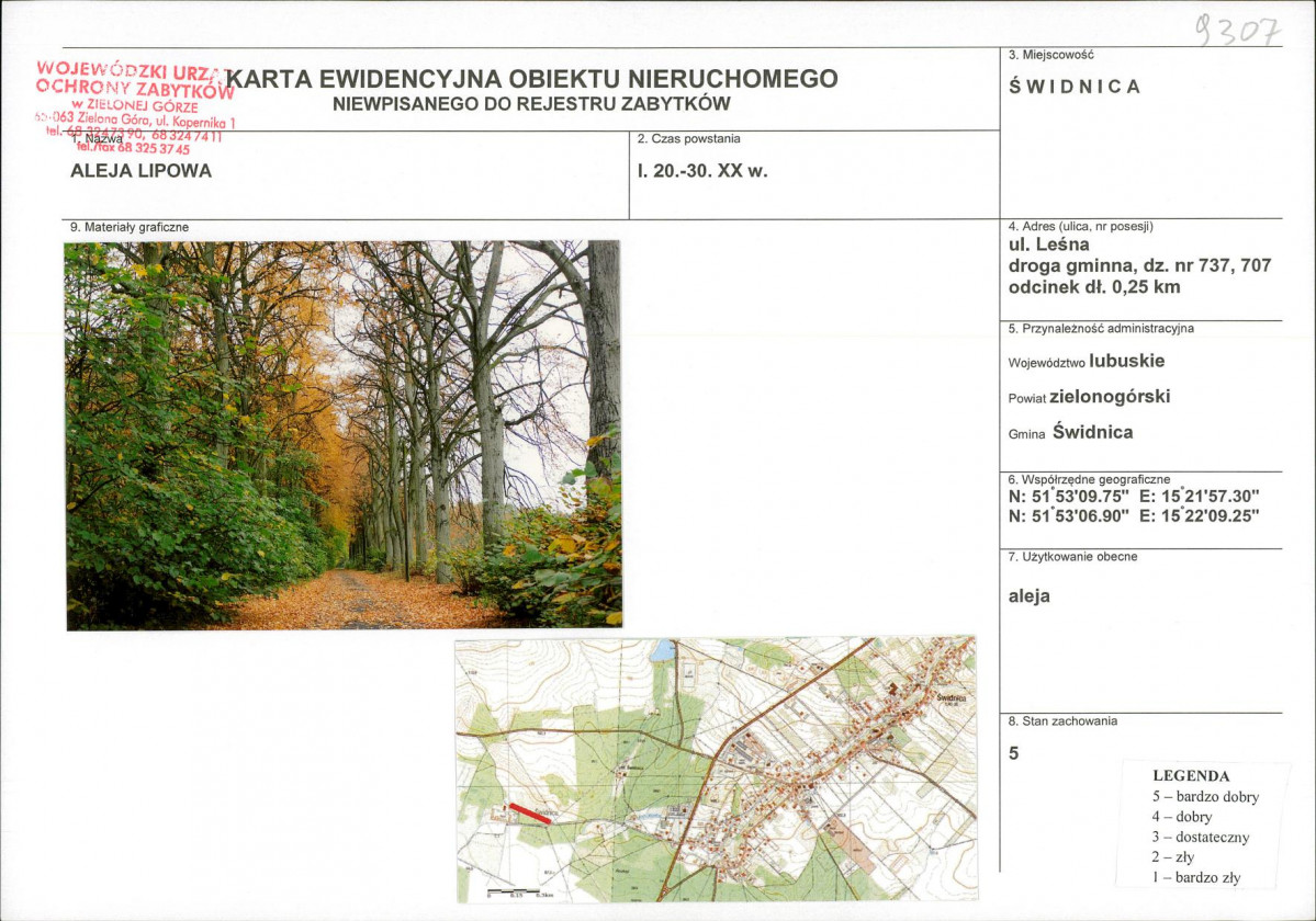 Karta obiektu niewpisanego do rejestru, skan nr 1