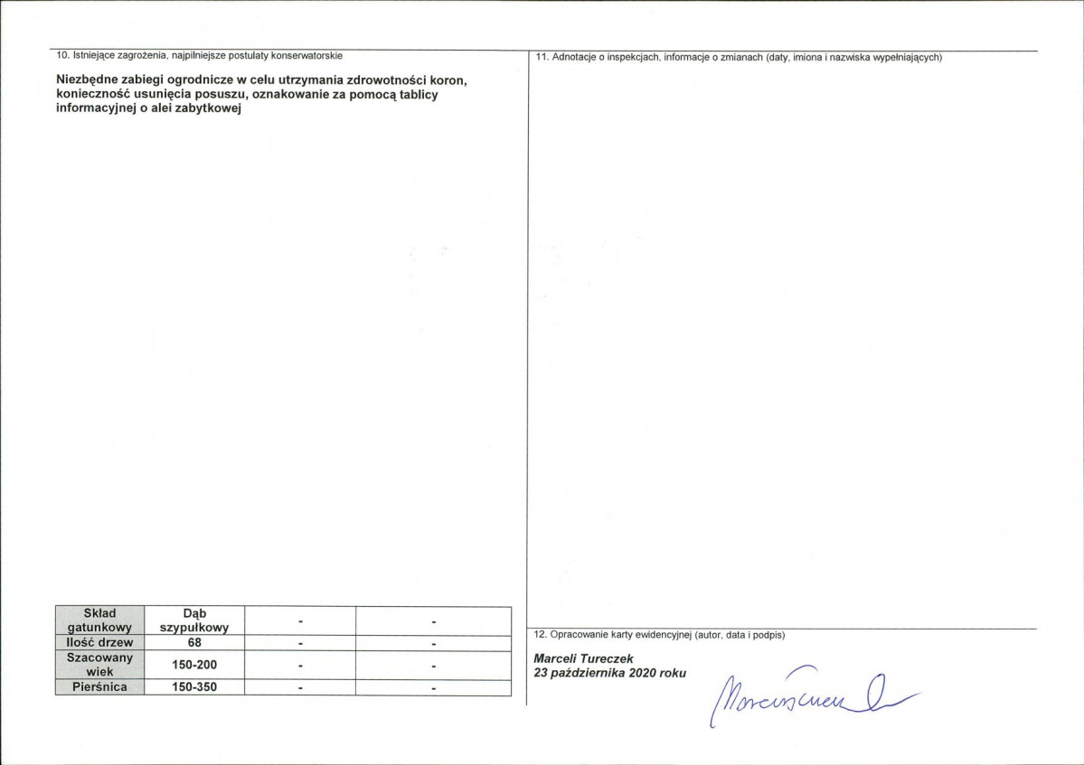 Karta obiektu niewpisanego do rejestru, skan nr 2