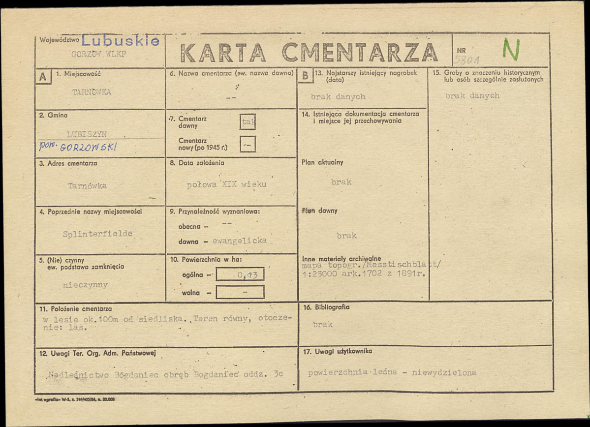 Karta cmentarza, skan nr 1