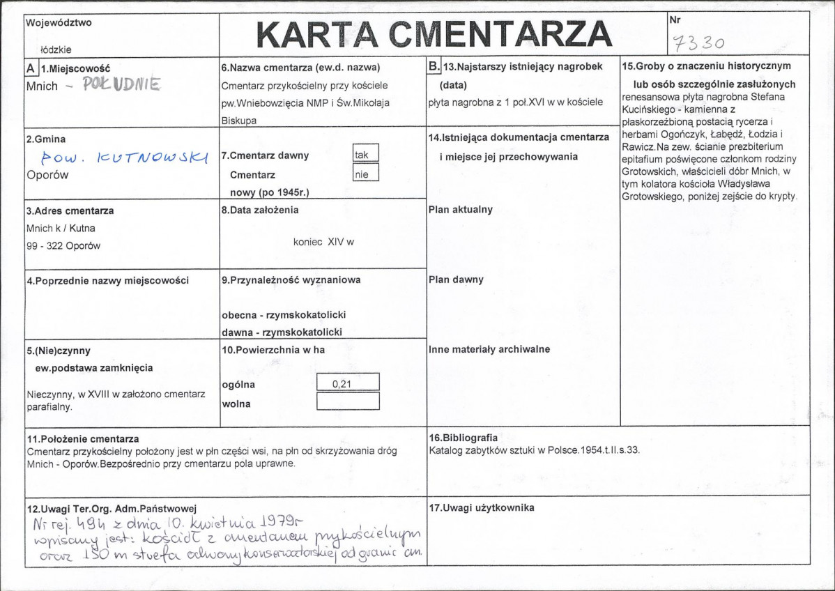 Karta cmentarza, skan nr 1