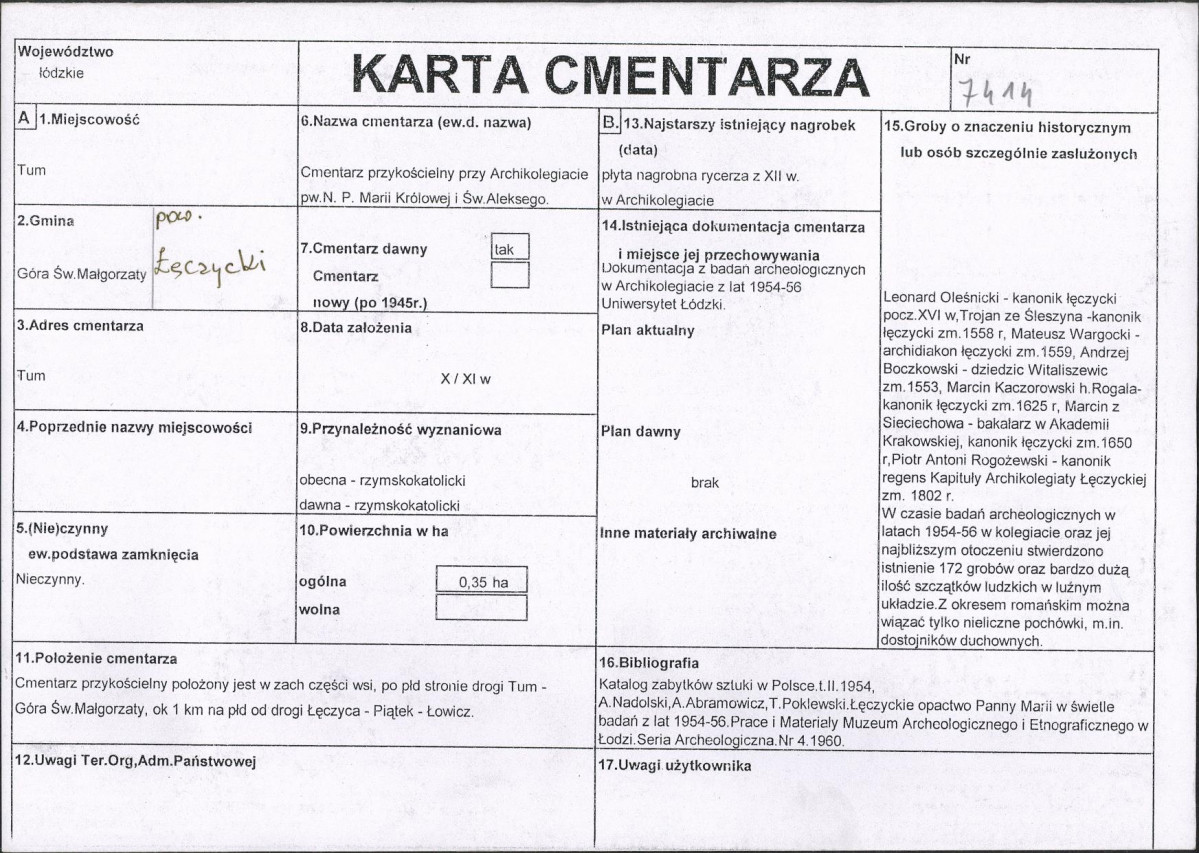 Karta cmentarza, skan nr 1