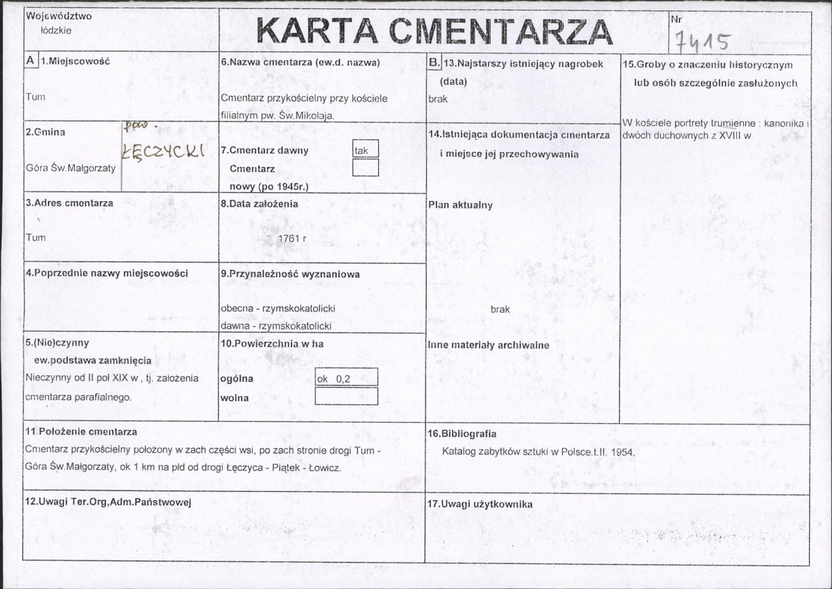 Karta cmentarza, skan nr 1
