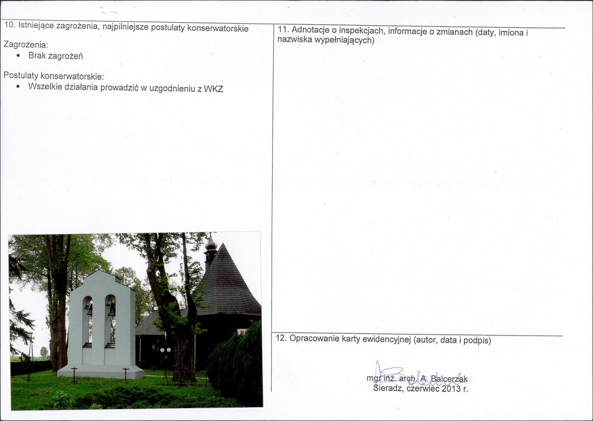 Karta obiektu niewpisanego do rejestru, skan nr 2