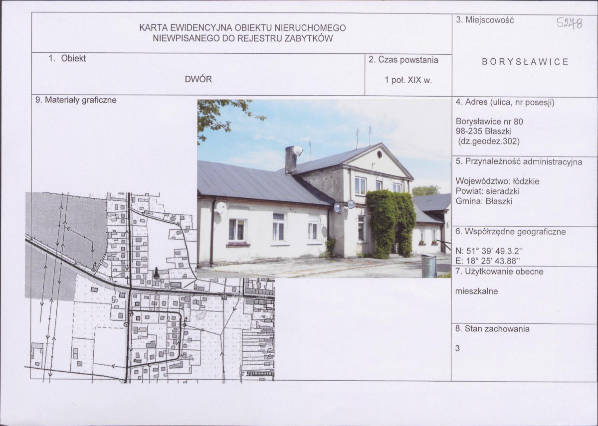 KEZN - Karta obiektu niewpisanego do rejestru, skan nr 1