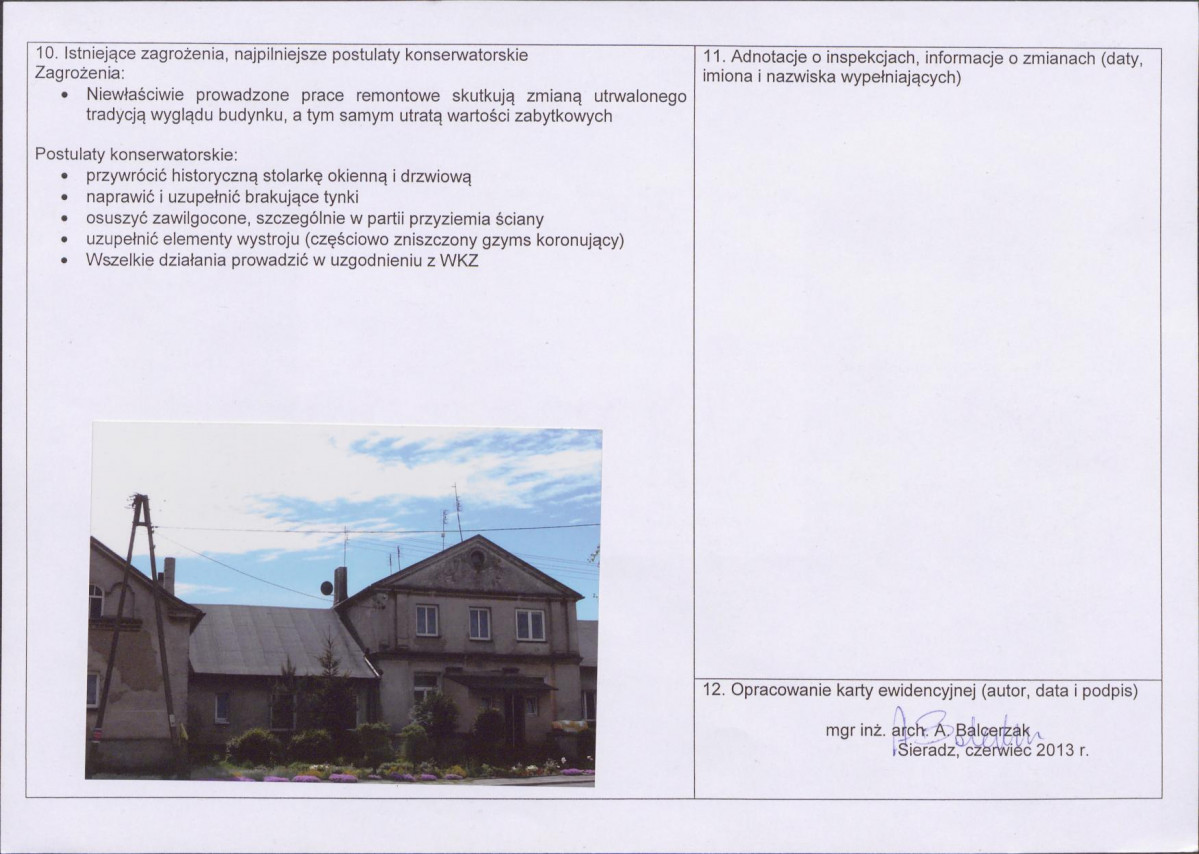 KEZN - Karta obiektu niewpisanego do rejestru, skan nr 2