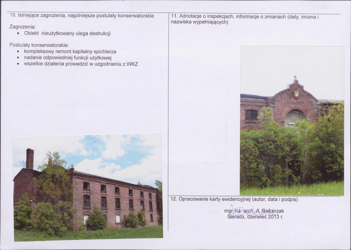 Karta obiektu niewpisanego do rejestru, skan nr 2