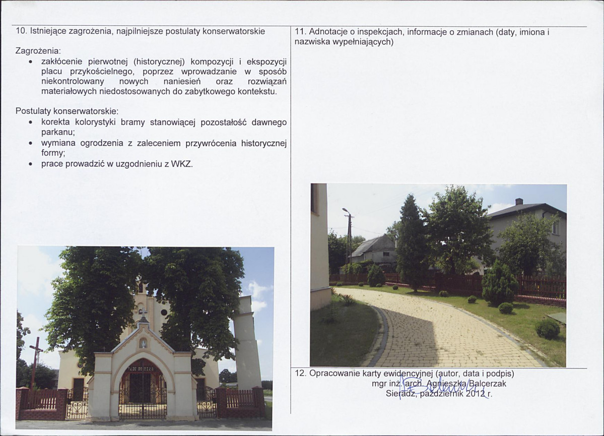KEZN - Karta obiektu niewpisanego do rejestru, skan nr 2