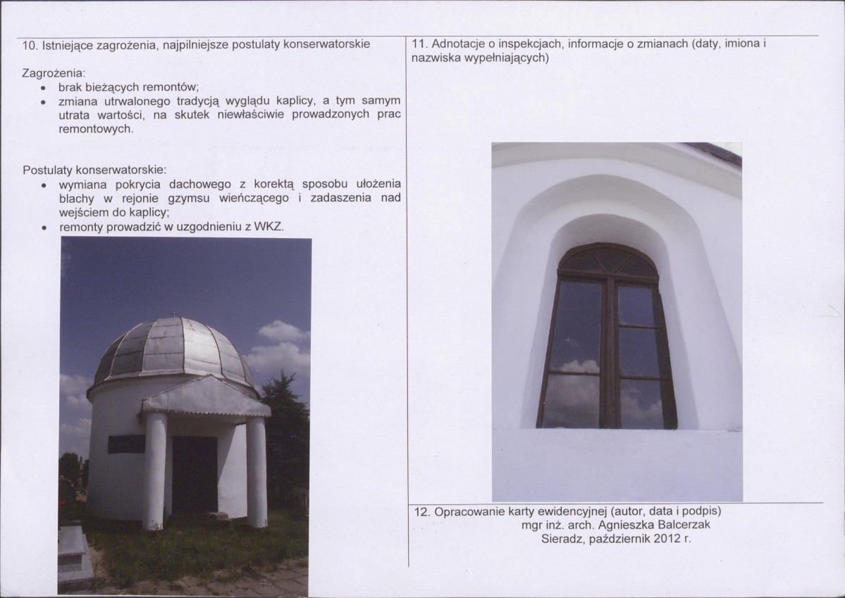 Karta obiektu niewpisanego do rejestru, skan nr 2