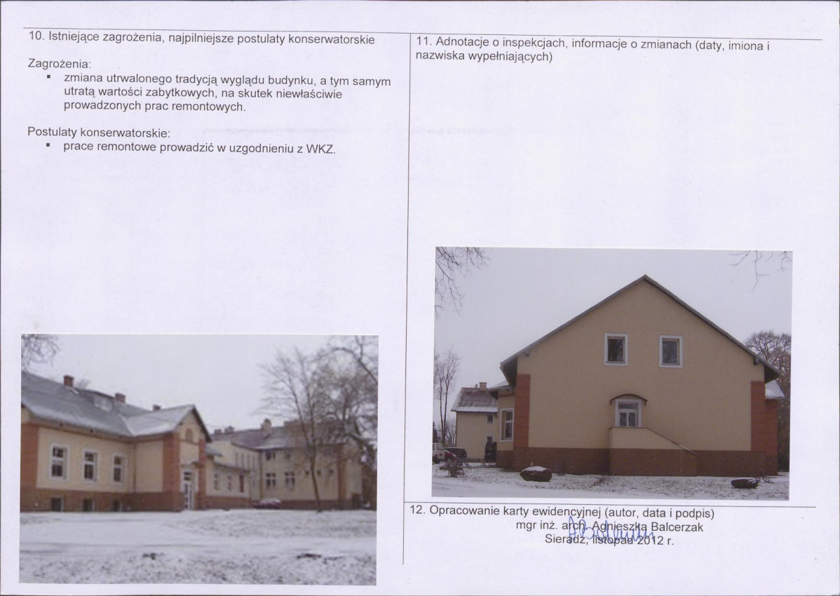 Karta obiektu niewpisanego do rejestru, skan nr 2