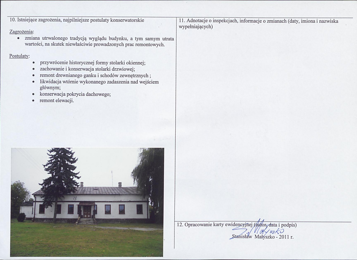 Karta obiektu niewpisanego do rejestru, skan nr 2