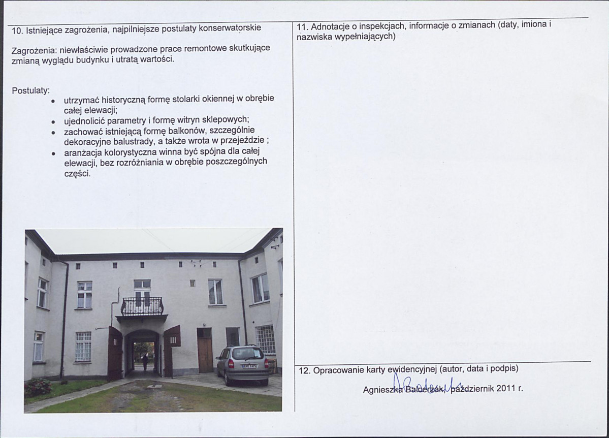 Karta obiektu niewpisanego do rejestru, skan nr 2