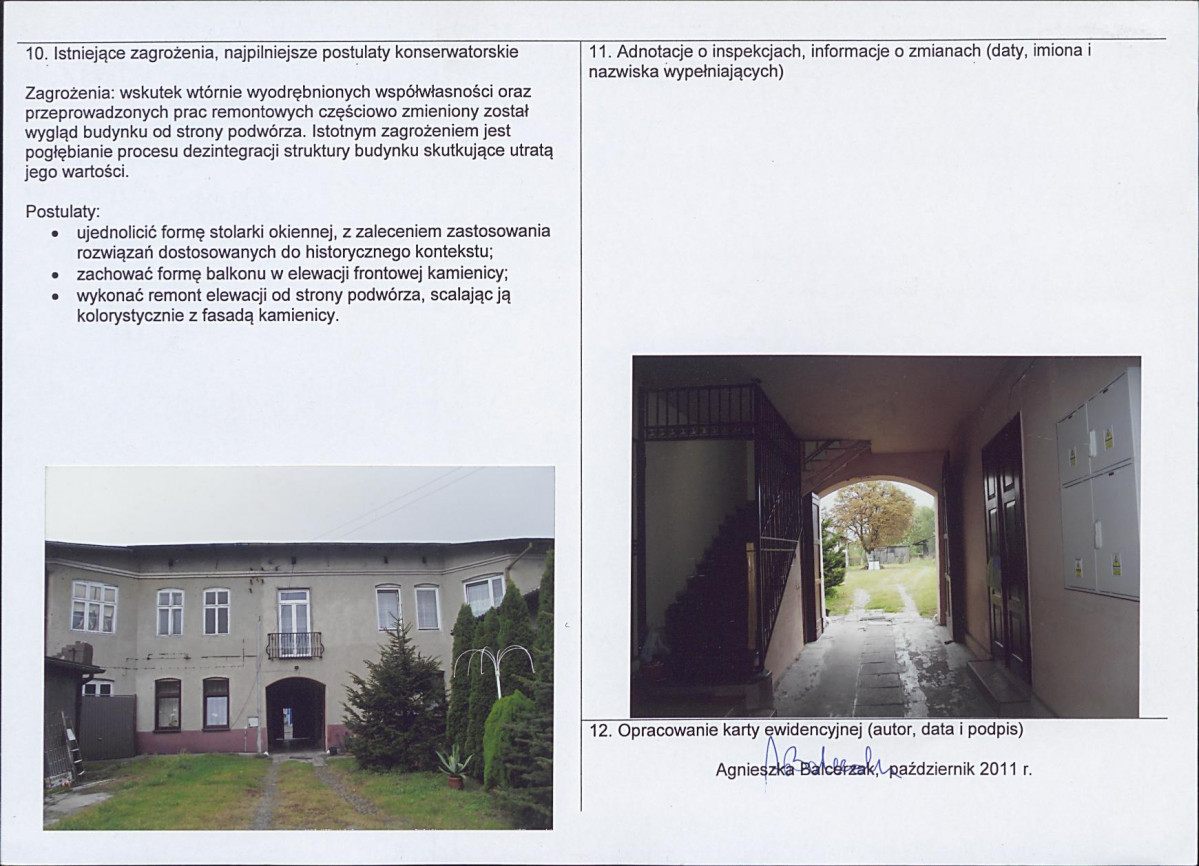 Karta obiektu niewpisanego do rejestru, skan nr 2