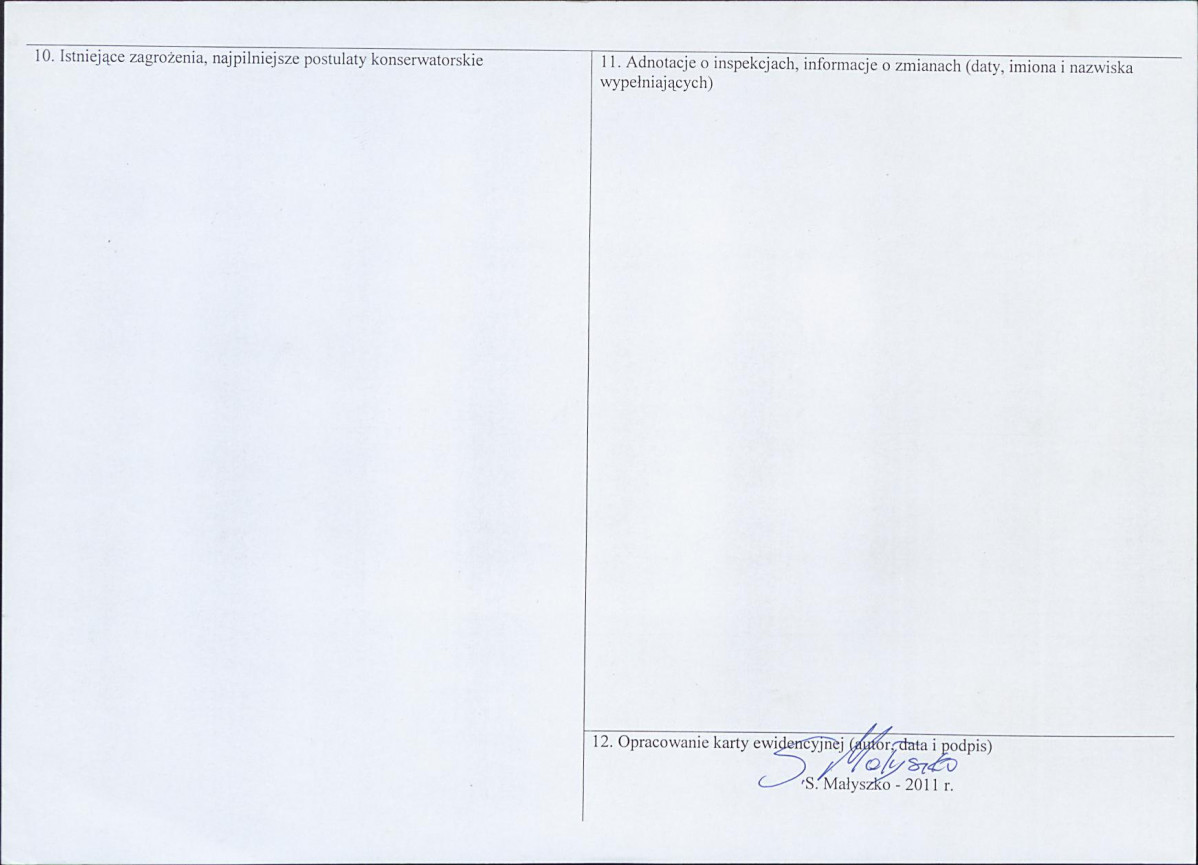 KEZN - Karta obiektu niewpisanego do rejestru, skan nr 2