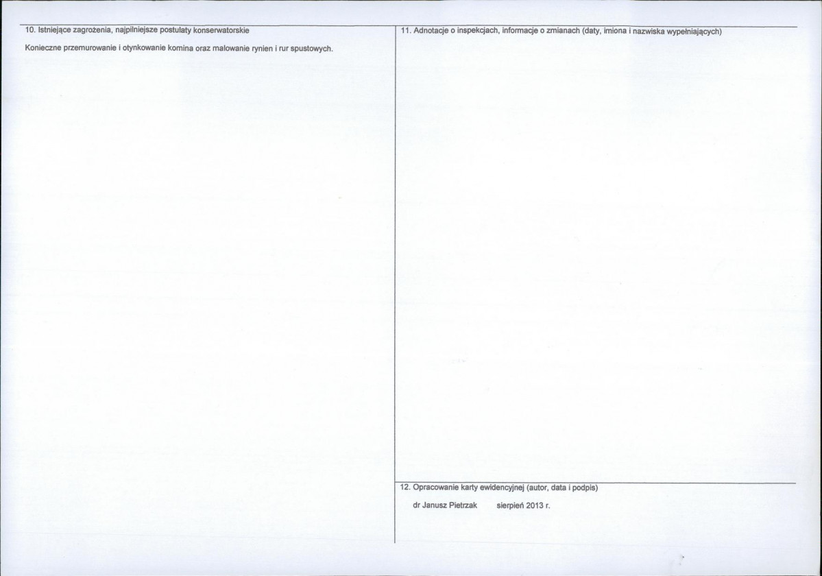 Karta obiektu niewpisanego do rejestru, skan nr 4