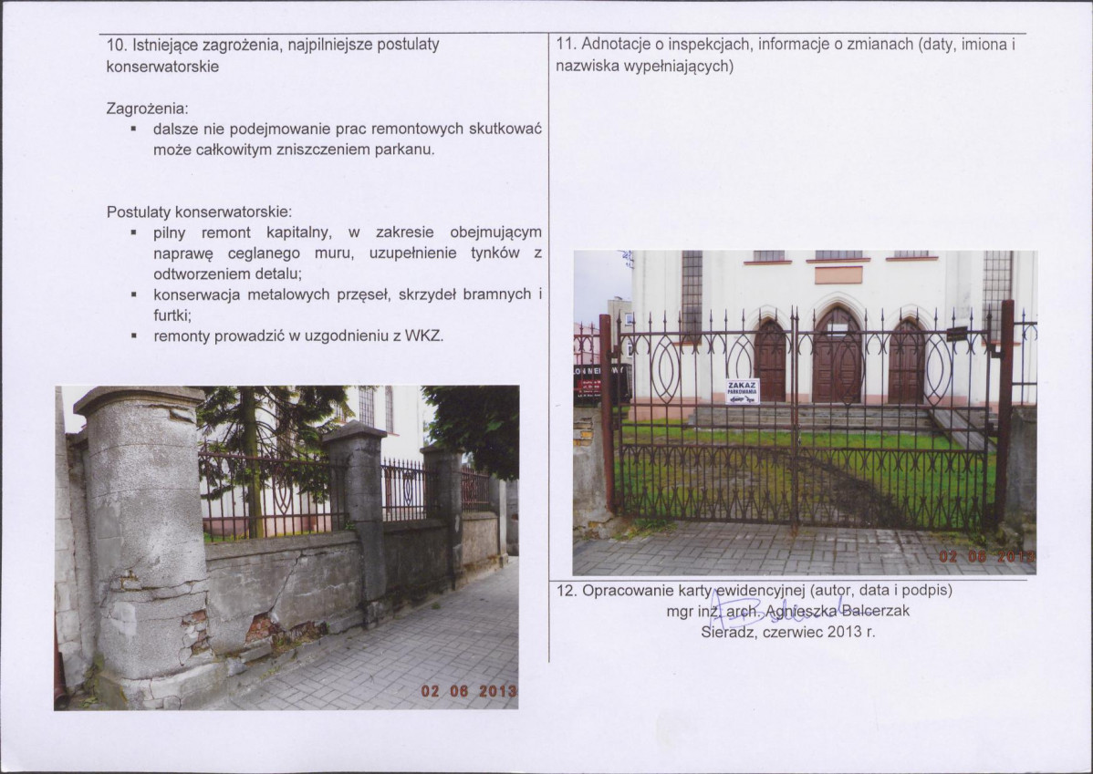 Karta obiektu niewpisanego do rejestru, skan nr 2