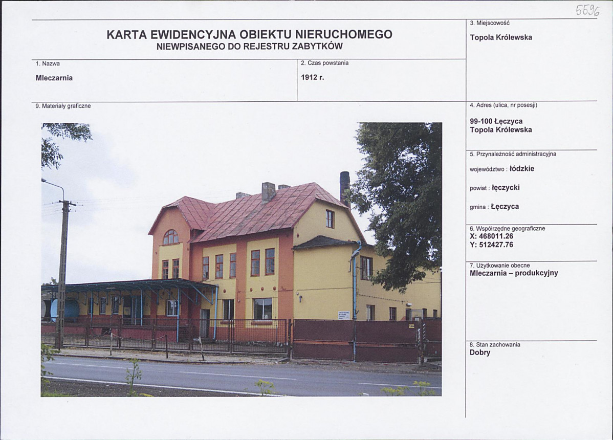 Karta obiektu niewpisanego do rejestru, skan nr 1