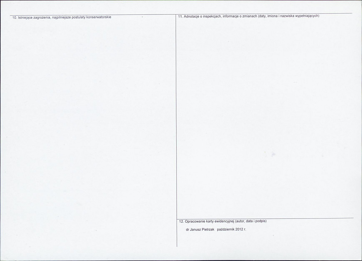 Karta obiektu niewpisanego do rejestru, skan nr 2