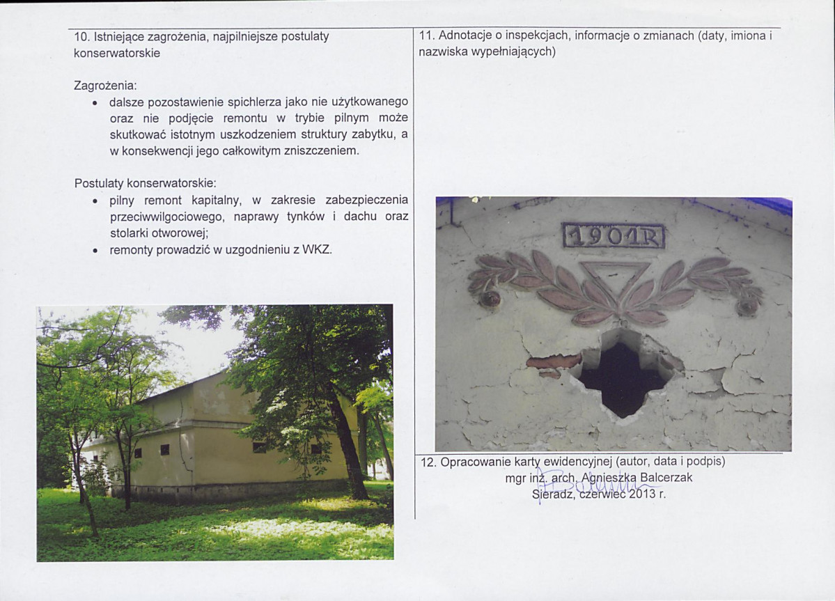 Karta obiektu niewpisanego do rejestru, skan nr 2