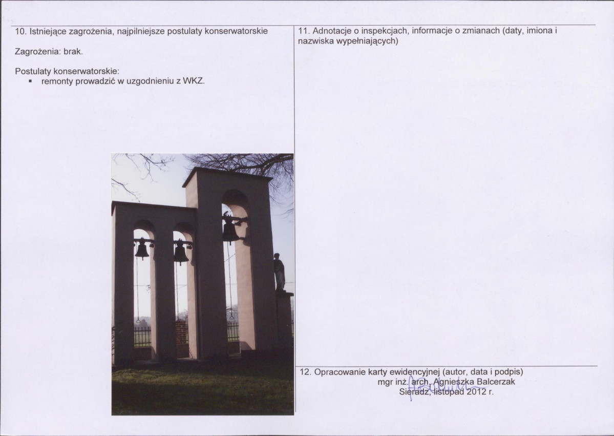 Karta obiektu niewpisanego do rejestru, skan nr 2