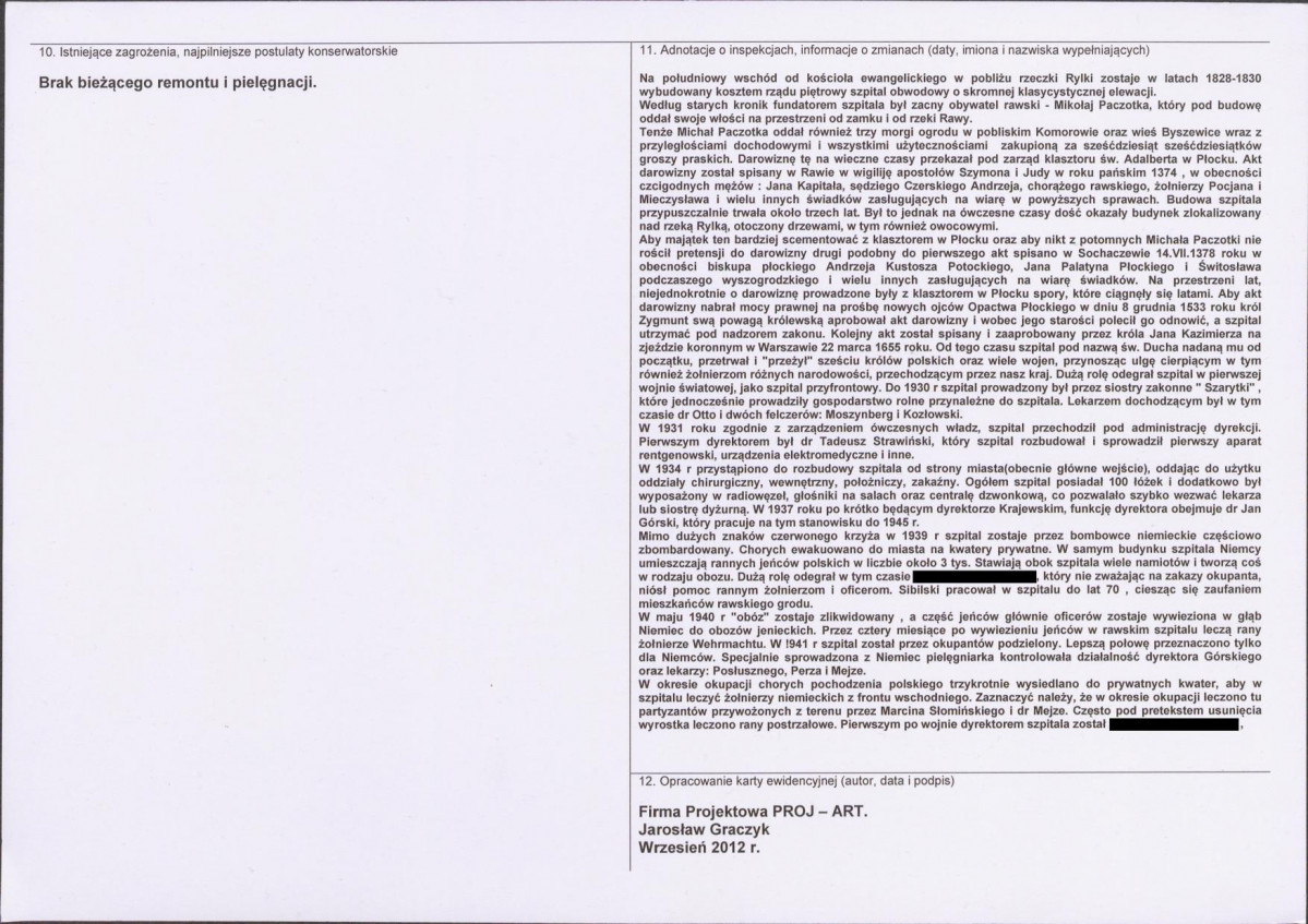 KEZN - Karta obiektu niewpisanego do rejestru, skan nr 2