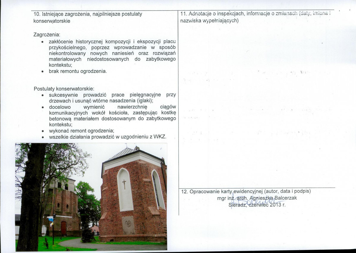 Karta obiektu niewpisanego do rejestru, skan nr 2