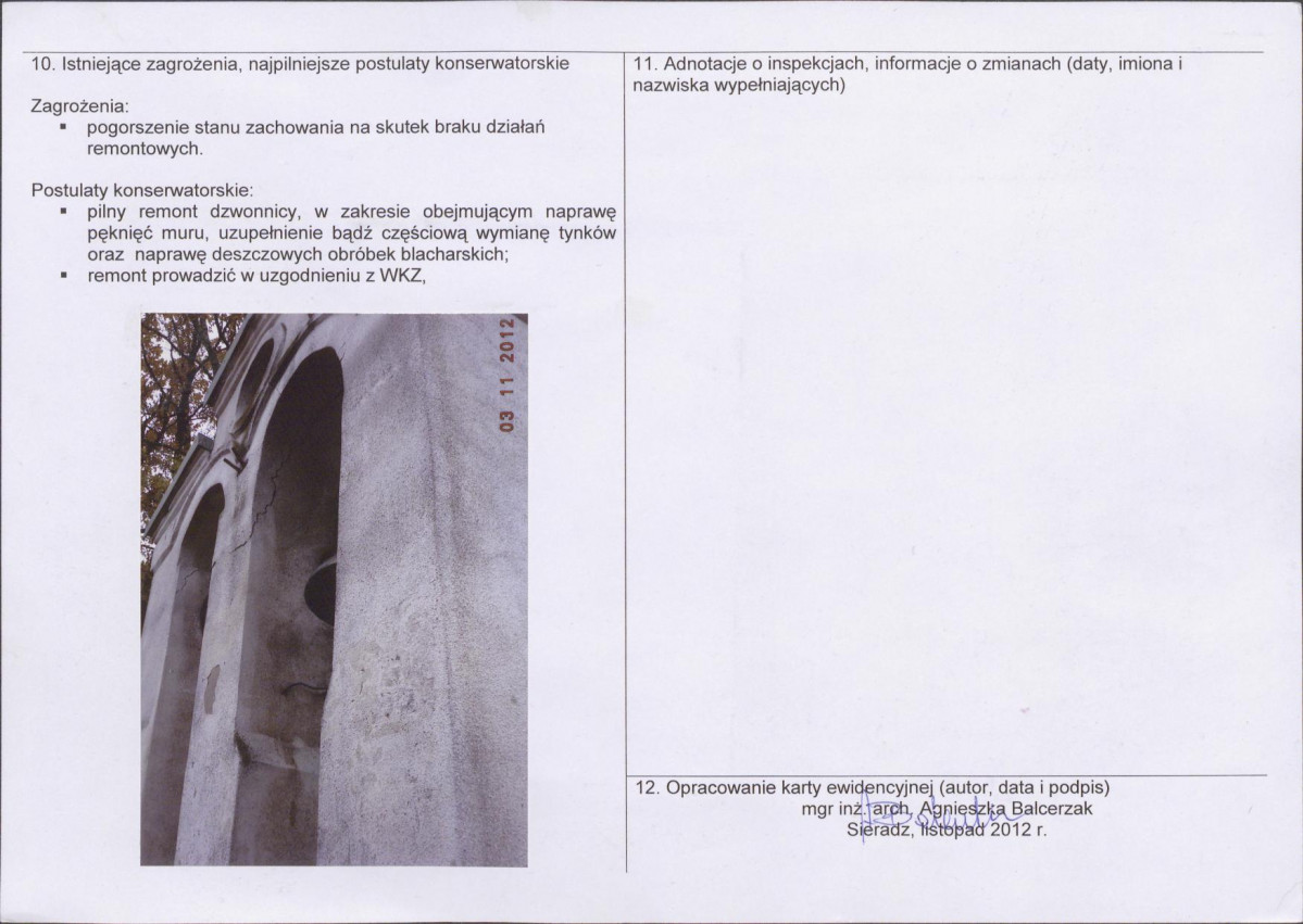 Karta obiektu niewpisanego do rejestru, skan nr 2