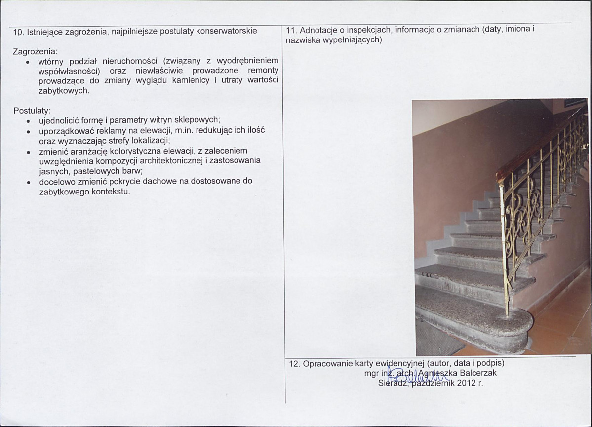 Karta obiektu niewpisanego do rejestru, skan nr 2