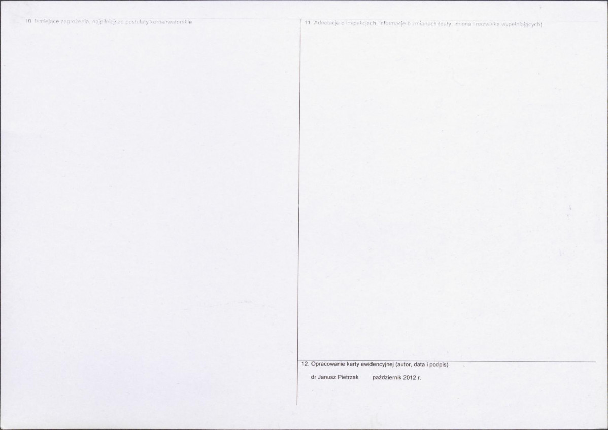 Karta obiektu niewpisanego do rejestru, skan nr 2