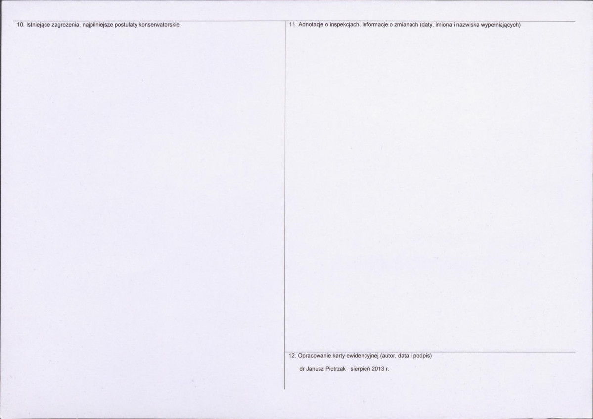 Karta obiektu niewpisanego do rejestru, skan nr 2