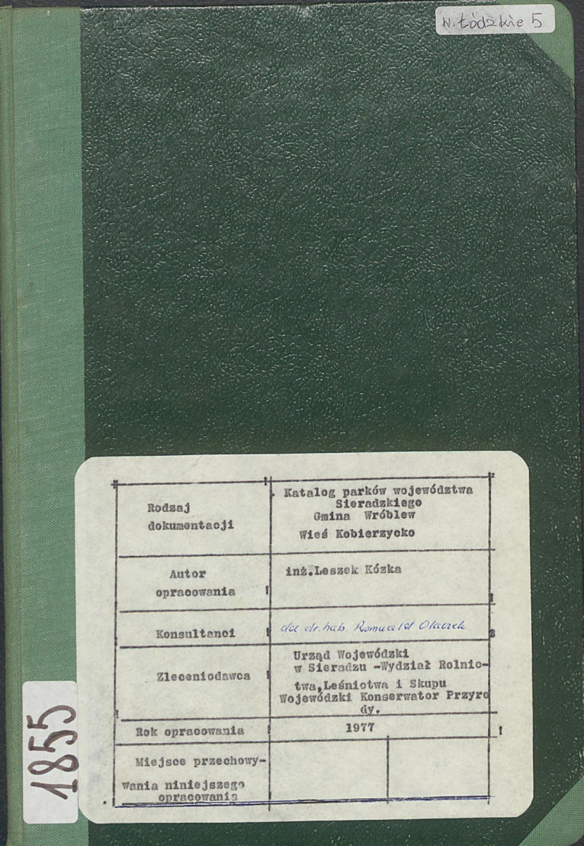 EP - Ewidencja parkowa, skan nr 1