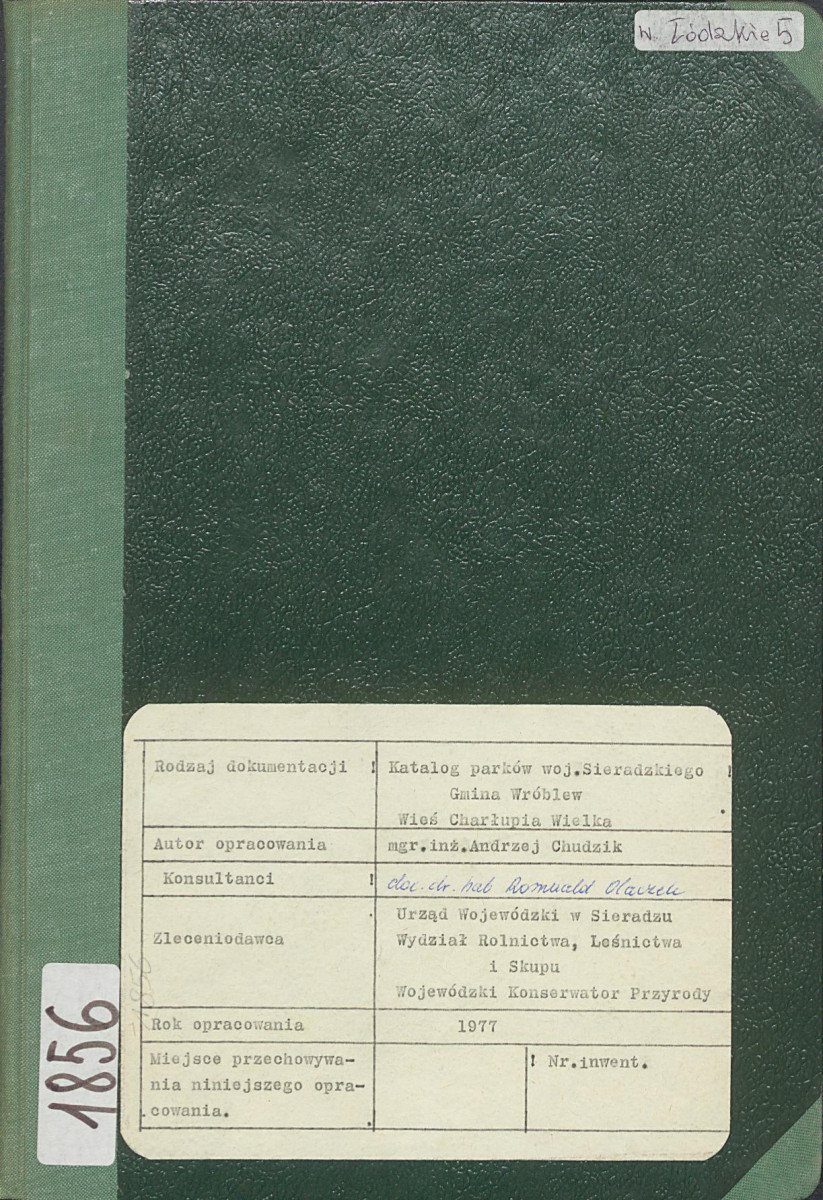 EP - Ewidencja parkowa, skan nr 1
