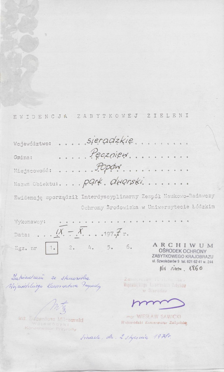 Ewidencja parkowa, skan nr 4