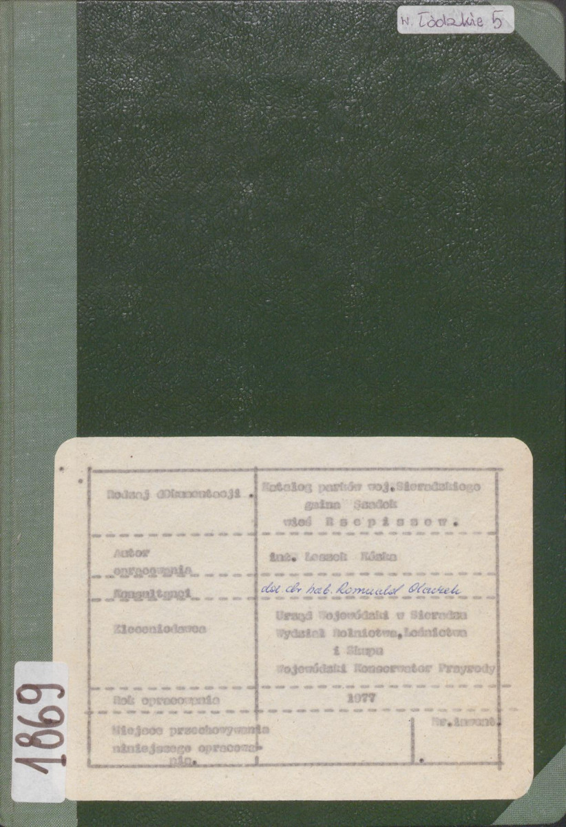 EP - Ewidencja parkowa, skan nr 1