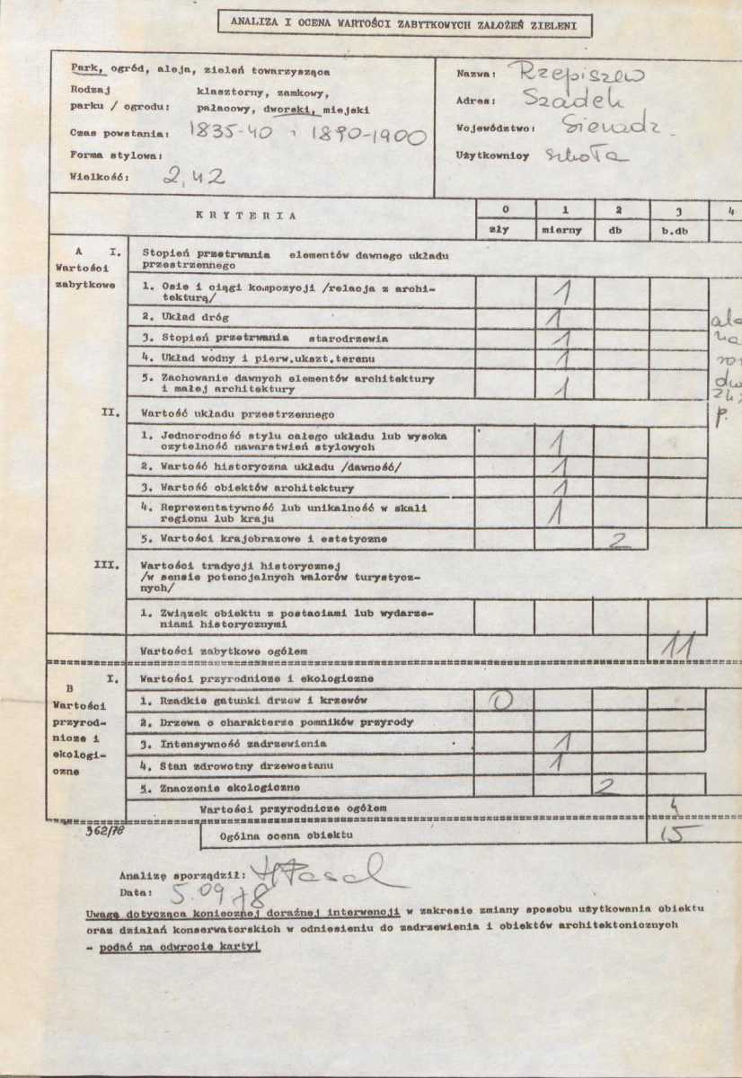 EP - Ewidencja parkowa, skan nr 3