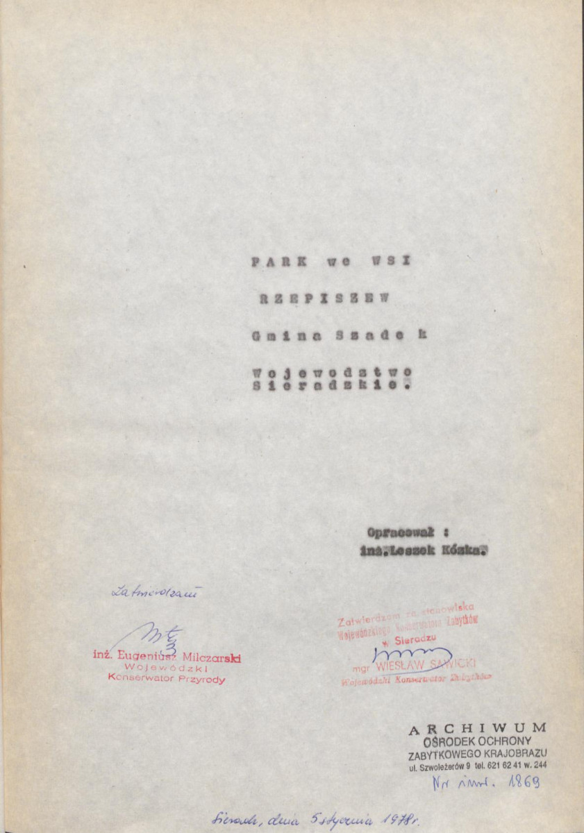 EP - Ewidencja parkowa, skan nr 5