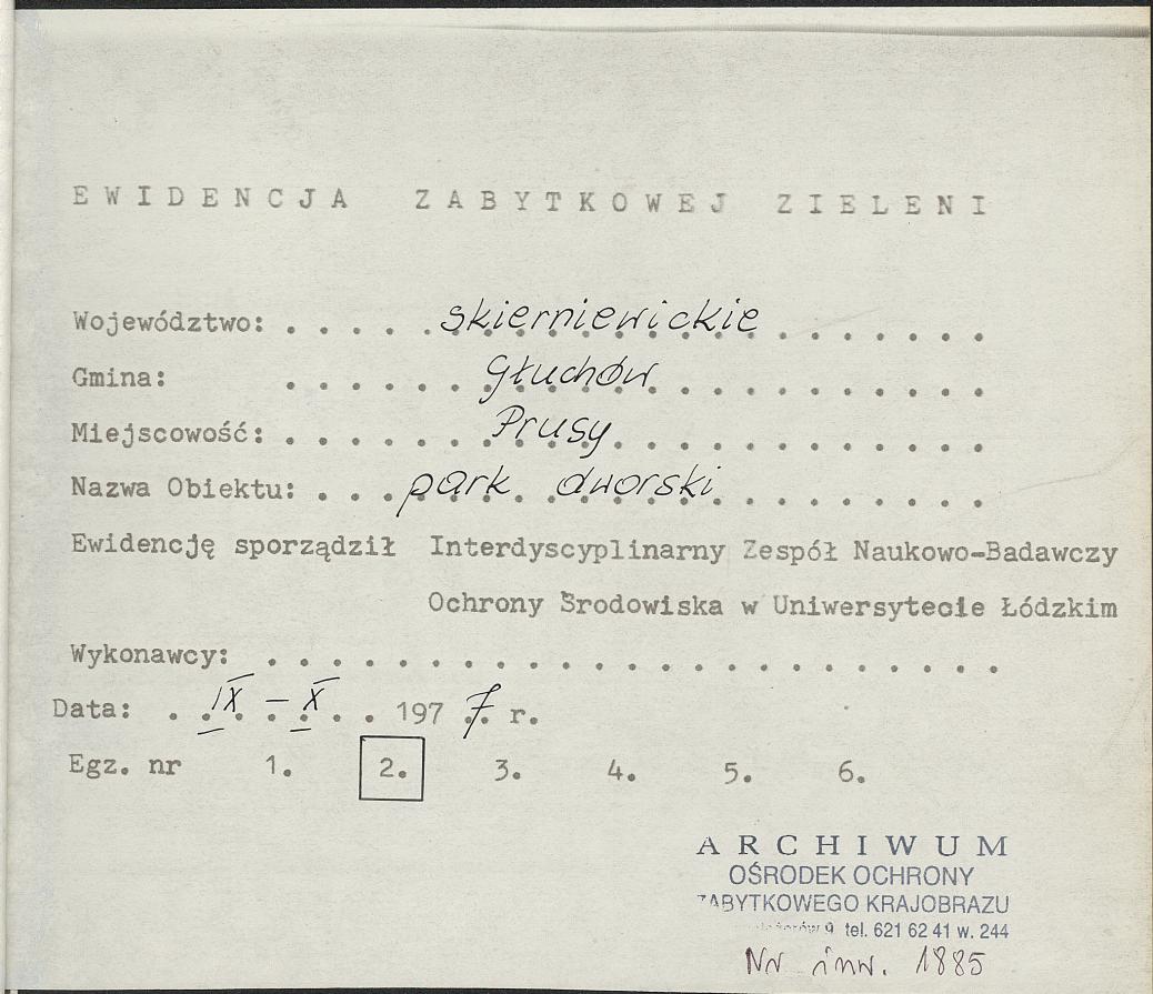 Ewidencja parkowa, skan nr 4