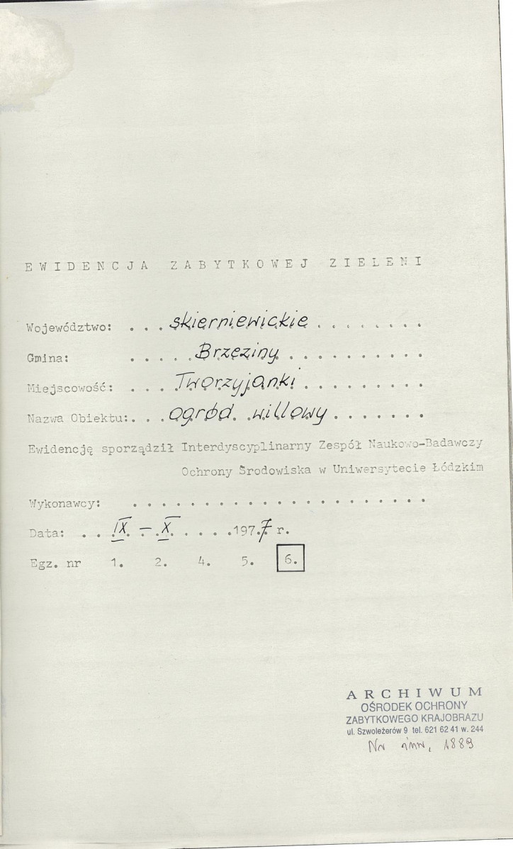 Ewidencja parkowa, skan nr 4