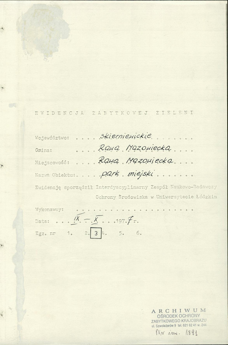 Ewidencja parkowa, skan nr 4