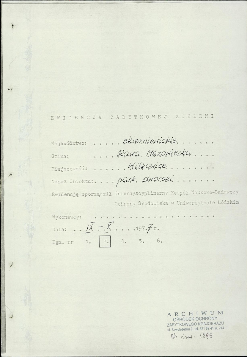 Ewidencja parkowa, skan nr 4