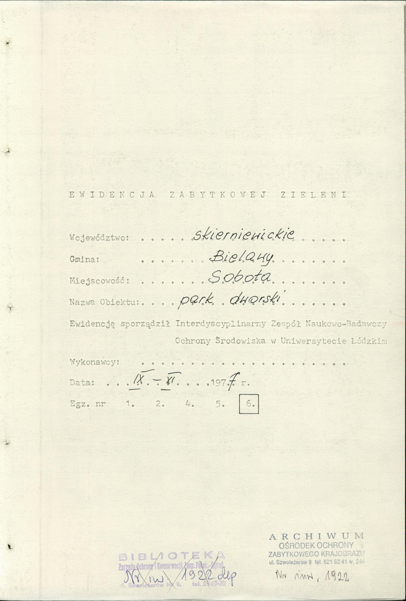 Ewidencja parkowa, skan nr 3