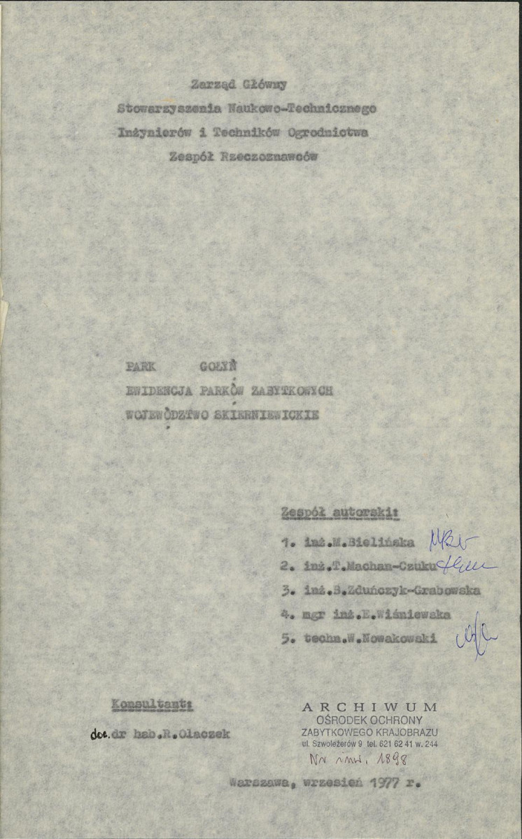 EP - Ewidencja parkowa, skan nr 5