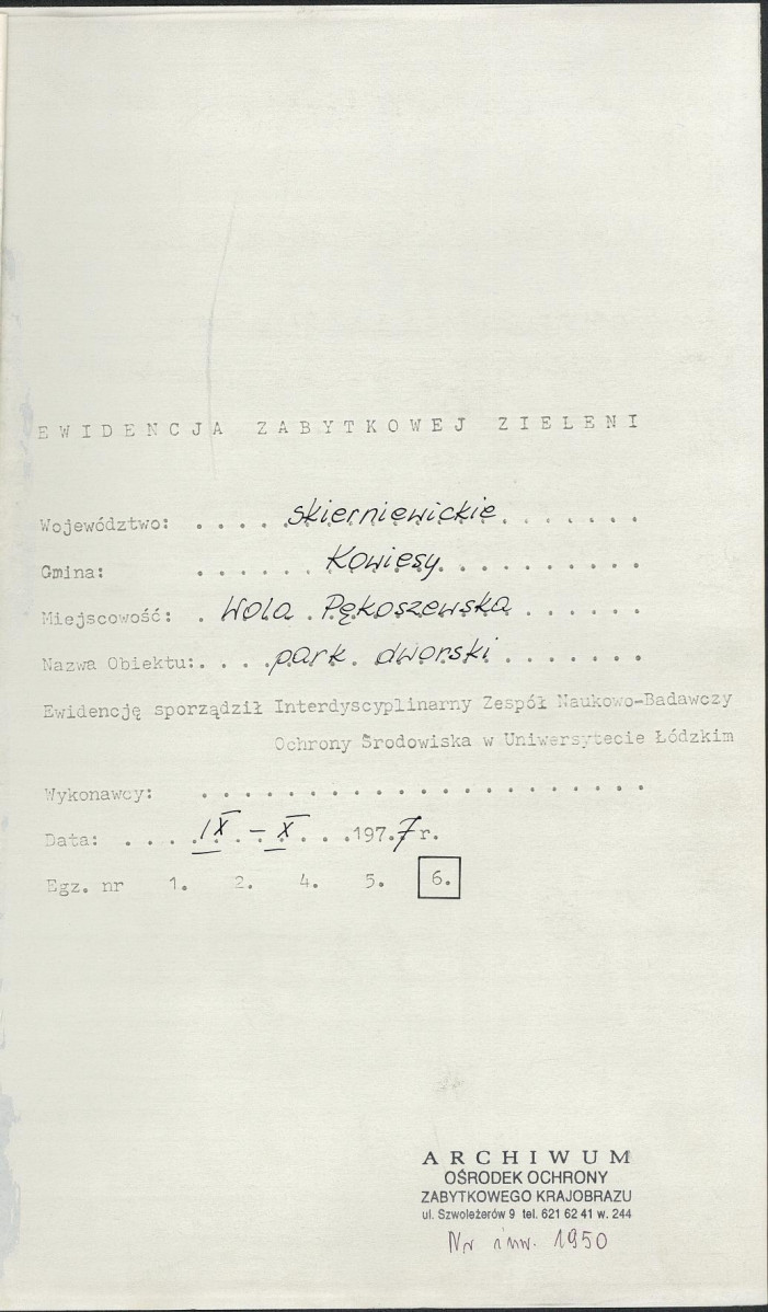 Ewidencja parkowa, skan nr 4