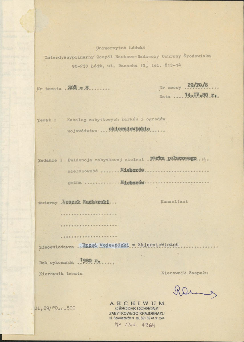 Ewidencja parkowa, skan nr 4