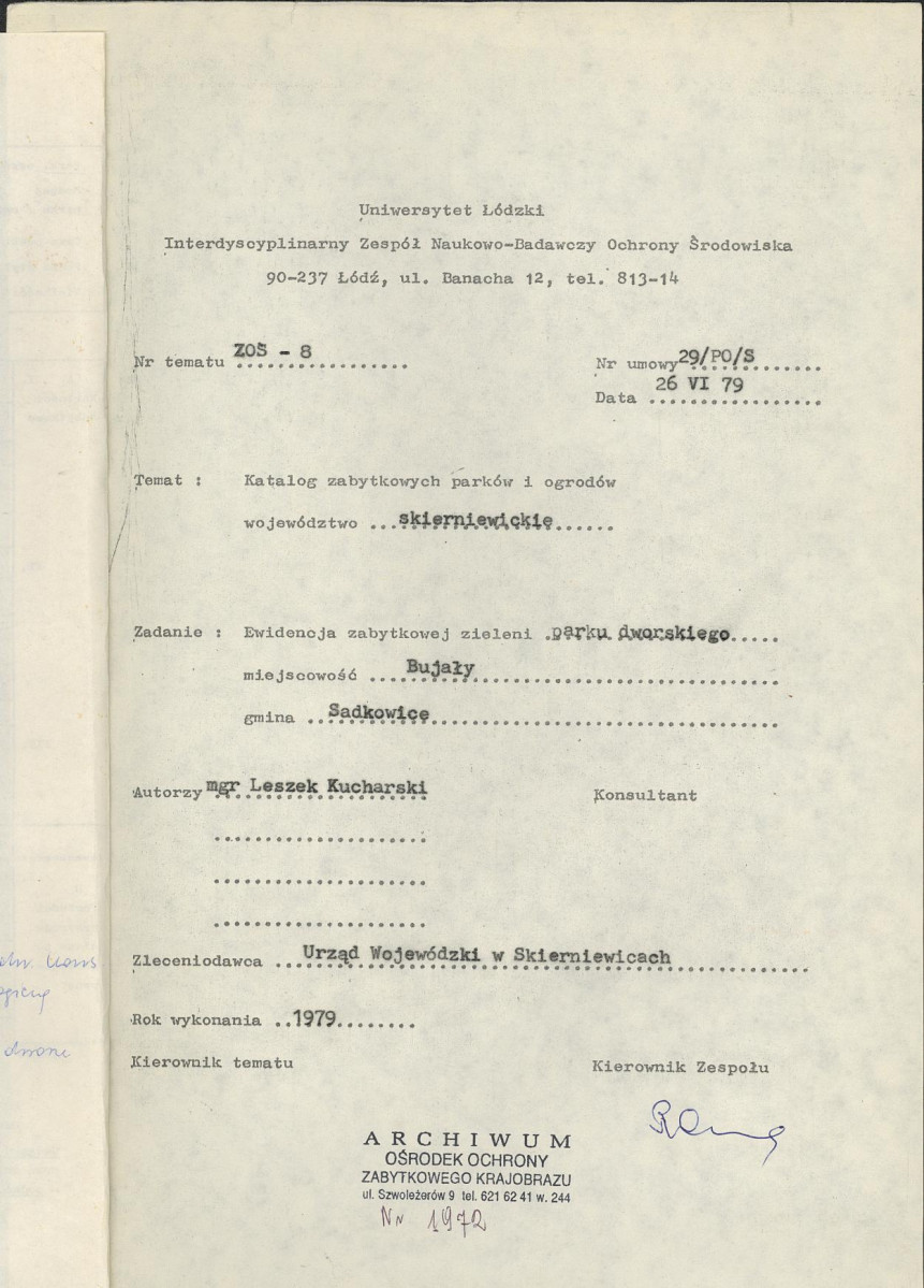 Ewidencja parkowa, skan nr 4