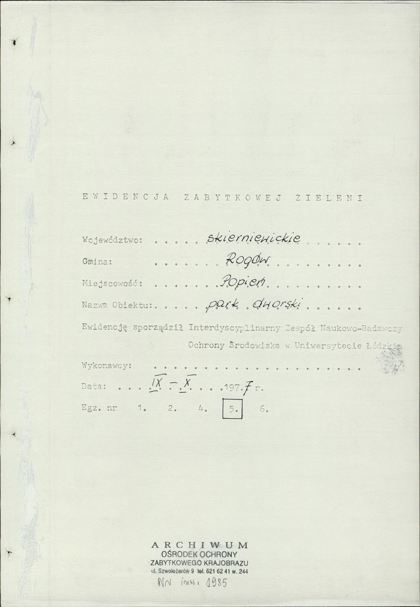 EP - Ewidencja parkowa, skan nr 4