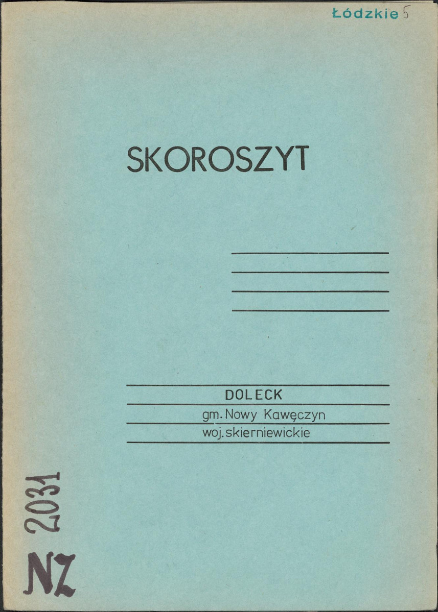 EP - Ewidencja parkowa, skan nr 1